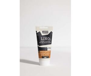 Pébéo Encre Linogravure SIENNE NATURELLE 80 ml - Encre Lino à l’Eau Ultra Pigmentée et Opaque, Impression sur Linoléum et Papier, Nettoyage Facile