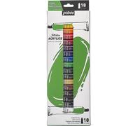 Pébéo Etui De 18 Tubes Peinture Acrylique 12ml Coloris Assortis