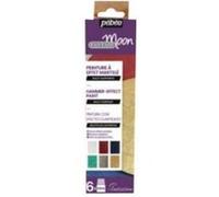 Pebeo Fantasy Moon Initiation Set - Peinture - peinture à base de solvant - or, bleu métallique, carmin, émeraude, voile de fumée, pearl - 20 ml (pack de 6) Bleu G