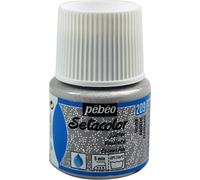 Pébéo Flacon 45 Ml Peinture Setacolor Pour Tissus Clairs Pailletée Argent