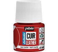 Pébéo Flacon 45ml Peinture Acrylique Setacolor Spécial Cuir Rouge Intense
