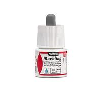 Pébéo Flacon Marbling Peinture effet marbré Finition brillante 45 ml Blanc