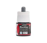 PEBEO - Flacon Marbling 45ml Noir - Peinture à Effet Marbré Peinture Noir Finition Brillante - Marbling sur Supports Clairs et Poreux - 45ml - Noir