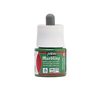 PEBEO - Flacon Marbling 45ml Vert Emeraude - Peinture à Effet Marbré Peinture Vert Emeraude Finition Brillante - Marbling sur Supports Clairs et Poreux - 45ml - Vert Emeraude