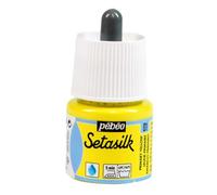 PEBEO - Flacon Setasilk Jaune 45 ml - Peinture sur soie - Flacon Bouchon Pipette de 45 ml - Couleur Jaune Primaire