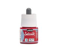 Pébéo Flacon Setasilk – Peinture sur soie, bouchon pipette – Rouge Hermès 45 ml