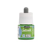 PEBEO - Flacon Setasilk Vert 45 ml - Peinture sur soie - Flacon Bouchon Pipette de 45 ml - Couleur Vert Prairie