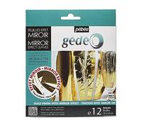 PEBEO GEDÉO 766549 Lot de 12 Pièces Effet Miroir Métal Doré 0,02 x 15,5 x 18,5 cm