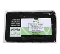 Pébéo - Gédéo Argile Sans Cuisson - Terre Glaise Sans Cuisson - Modelage, Moulage et Poterie - Argile Rouge Autodurcissante Sans Four - 1,5 kg - Noir