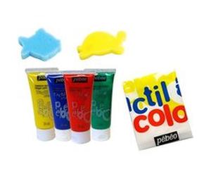 Pebeo Gedeo Arty's - Kit gouache aux doigts 4 tubes 20 ml les animaux marins G