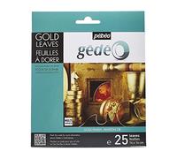 Pebeo Gédéo Lot de 25 feuilles dorées, 14 x 14 cm