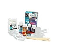 Pébéo - Gédéo Set Découverte Résines Assorties - Résine Pour Inclusion, Coulage, Moulage, Vernis - Résines Cristal Transparent, Lazuli, Rubis, Topaze et Matériel d’Application - 150 ML