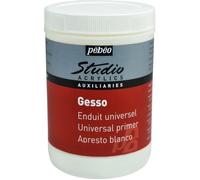 Pébéo Studio Gesso Peinture acrylique Blanc, 1 l (Lot de 1)