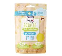 PEBEO - Gouche en Poudre - Peinture aux Doigts - 97% d'Origines Naturels - Vegan - Ultra-polyvalente : peinture, pâte à modeler, pâte à sel, plâtre - Gouache Enfant À Partir de 2 ans - Jaune - 100g