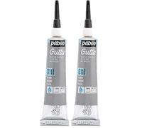 PEBEO - Gutta Setasilk - Peinture sur soie - Gutta à l’eau 20ml - Pour la réalisation de sertis - Argent (Lot de 2)