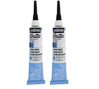Pebeo - Gutta Setasilk - Peinture sur soie - Gutta à l’eau 20ml - Pour la réalisation de sertis - Blanc (Lot de 2)