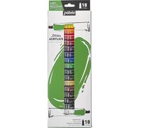 Pebeo High Viscosity Studio Acrylics - Nouvel Ensemble De 18 Couleurs Dans Des Tubes De 12 Ml