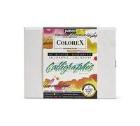 Pébéo - Kit Calligraphie Colorex - Set de Dessin Brush Lettering & Illustration -Vidéo Tuto calligraphie Inclus -Guide d'apprentissage pour Passionné et Débutant -Encre et Stylo Rechargeable Aquarelle