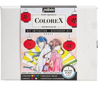 Pébéo - Kit Manga Colorex - Set De Dessin Manga & Illustration Colorex - Vidéo Tuto Manga Inclus - Guide D'apprentissage Manga Pour Passionné Et Débutant - Encre Et Stylo Rechargeable Aquare[Z4615]
