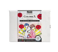 Pébéo - Kit Manga Colorex - Set de Dessin Manga & Illustration Colorex - Vidéo Tuto Manga Inclus - Guide d'Apprentissage Manga pour Passionné et Débutant - Encre et Stylo Rechargeable Aquarelle