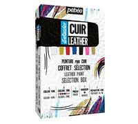 Pébéo - Kit Setacolor Cuir - Peinture, Marqueur Acrylique pour Cuir et Similicuir - Personnalisation Sac, Chaussure, Sneaker - Résistance rayures, pliures, frottements - Coffret Complet