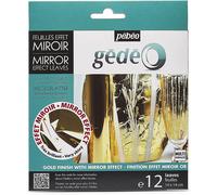 Pébéo Lot De 12 Feuilles Effet Miroir Métal Doré