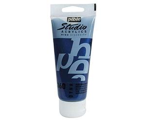 PÉBÉO Lot de 3 Peintures Studio Acrylique Tube Bleu/Noir Iridescent 100 ml