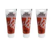 Pébéo Lot De 3 Peintures Studio Acrylique Tube Cuivre Iridescent 100 Ml
