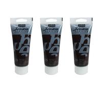 Pébéo Lot De 3 Peintures Studio Acrylique Tube Ombre Brulée 100 Ml