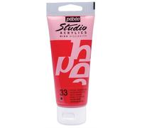 Pébéo Lot De 3 Peintures Studio Acrylique Tube Rouge Cadmium Imitation 100 Ml