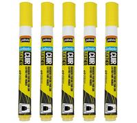 Pébéo Lot De 5 Marqueurs Acrylique Setacolor Spécial Cuir Mat Satiné Extra Fine Jaune Fluo