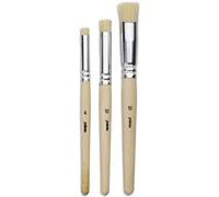 Pebeo - Lot de pinceaux - 3 parties - pochoir plat - taille : 4, 10, 16 Blanc pur G