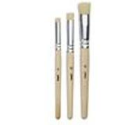 Pebeo - Lot de pinceaux - 3 parties - pochoir plat - taille : 4, 10, 16 Blanc pur G