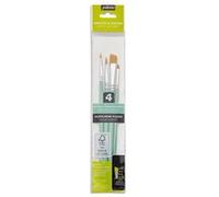 Pebeo - Lot de pinceaux - 4 parties - biseau - taille : 4, 6, 8, 12 G