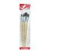 Pebeo - Lot de pinceaux - 4 parties - plat, rond - taille : 16, 20, 24 Brun G