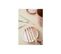 6 pinceaux - Rond - Acrylique fluide - N°000 N°0 N°2 N°4 N°6 N°8 - Manche court - Pébéo