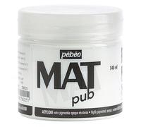 Pébéo - Mat Pub - Peinture Acrylique Extra Fine et Extra Mate - Blanc permanent -140ml
