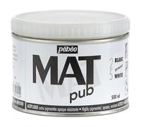Pébéo – Peinture acrylique Mat Pub extra fine et extra mate – Blanc permanent 500 ml