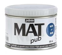 Pébéo - Mat Pub - Peinture Acrylique Extra Fine et Extra Mate - Bleu cyan -500ml, 1 unité (Lot de 1)