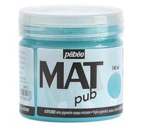 Pébéo - Mat Pub - Peinture Acrylique Extra Fine et Extra Mate - Bleu turquoise -140ml