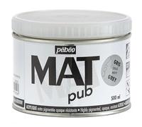 Pébéo - Mat Pub - Peinture Acrylique Extra Fine et Extra Mate - Gris chaud -500ml