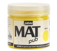 Pébéo Peinture acrylique Mat Pub – Extra fine et extra mate – Jaune primaire 140 ml