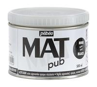 Pébéo - Mat Pub - Peinture Acrylique Extra Fine et Extra Mate - Noir ivoire -500ml, 1 unité (Lot de 1)