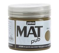 Pébéo - Mat Pub - Peinture Acrylique Extra Fine et Extra Mate - Ombre naturelle -140ml
