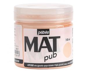 Pébéo - Mat Pub - Peinture Acrylique Extra Fine et Extra Mate - Rose lumière -140ml