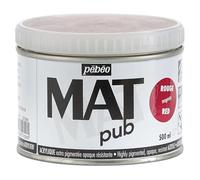 Pébéo - Mat Pub - Peinture Acrylique Extra Fine et Extra Mate - Rouge magenta -500ml