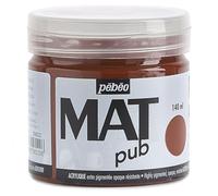 Pébéo - Mat Pub - Peinture Acrylique Extra Fine et Extra Mate - Sienne brûlée -140ml