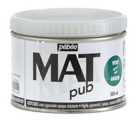 Pébéo - Mat Pub - Peinture Acrylique Extra Fine et Extra Mate - Vert canard -500ml, 1 unité (Lot de 1)