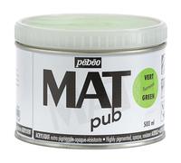 Pébéo - Mat Pub - Peinture Acrylique Extra Fine et Extra Mate - Vert fluorescent -500ml