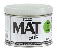 Pébéo - Mat Pub - Peinture Acrylique Extra Fine et Extra Mate - Vert lumière -500ml, 1 unité (Lot de 1)